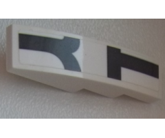 Slope, Curved 4 x 1 with Dark Bluish Gray Markings Pattern 1 (Sticker) - Set 75876