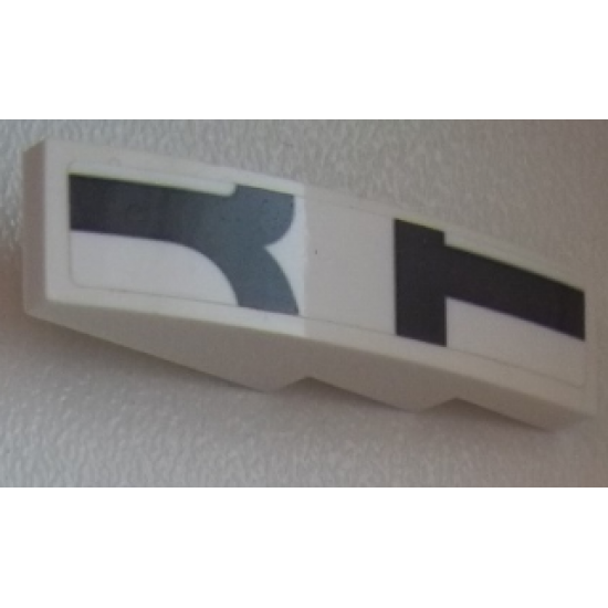 Slope, Curved 4 x 1 with Dark Bluish Gray Markings Pattern 1 (Sticker) - Set 75876