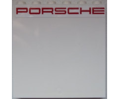 Panel 1 x 6 x 5 with Red 'PORSCHE' Pattern (Sticker) - Set 75876