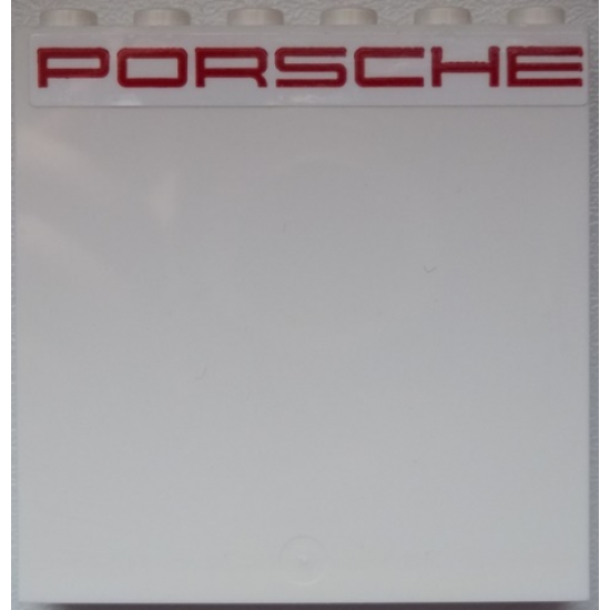 Panel 1 x 6 x 5 with Red 'PORSCHE' Pattern (Sticker) - Set 75876