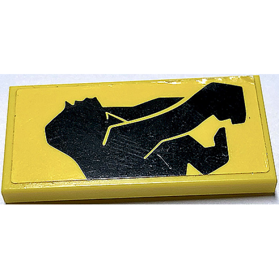 Tile 2 x 4 with Black Gorilla, Right Arm Front Pattern (Sticker) - Set 70632