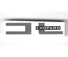 Tile 1 x 4 with 'CHOPARD' and Dark Bluish Gray Markings Pattern Model Right Side (Sticker) - Set 75876