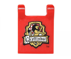 Flag 2 x 2 Square with 'Gryffindor' and Lion in Shield Pattern (Sticker) - Set 4842