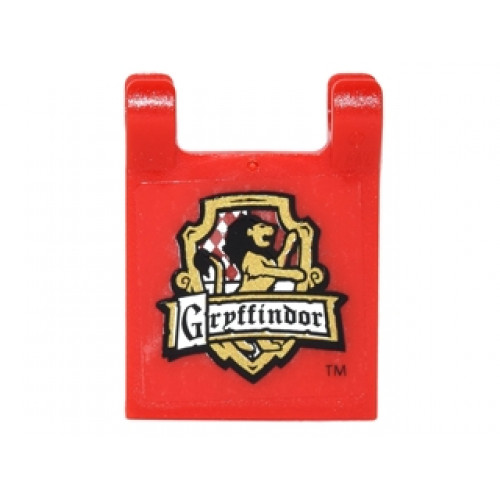 Flag 2 x 2 Square with 'Gryffindor' and Lion in Shield Pattern (Sticker) - Set 4842