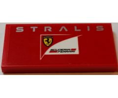 Tile 2 x 4 with 'STRALIS' and Scuderia Ferrari Logo Pattern (Sticker) - Set 75913
