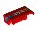 Vehicle Spoiler 2 x 4 with Bar Handle with 'WORLD GRAND PRIX' Pattern