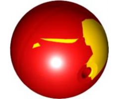 Ball Bionicle Zamor Sphere with Marbled Bright Light Orange Pattern