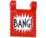 Flag 2 x 2 Square with 'BANG!' Large Font and White Starburst Explosion Horizontal Pattern on Both Sides (Stickers) - Set 76013