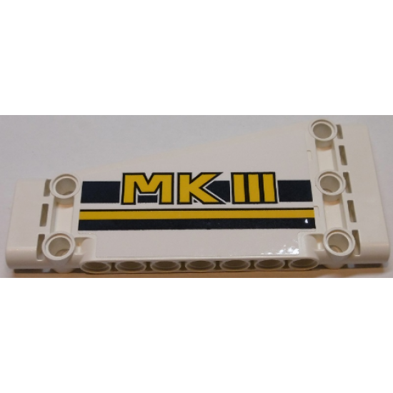Technic, Panel Plate 5 x 11 x 1 Tapered with 'MKIII' and Dark Blue and Yellow Stripes Pattern Model Right Side (Sticker) - Set 42055
