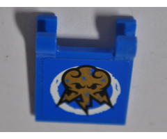 Flag 2 x 2 Square with Gold Ninjago Lightning Power Emblem Pattern on Both Sides (Stickers) - Set 70731