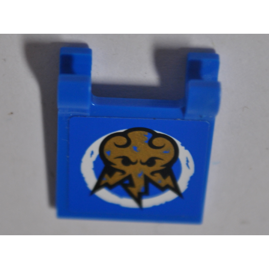 Flag 2 x 2 Square with Gold Ninjago Lightning Power Emblem Pattern on Both Sides (Stickers) - Set 70731