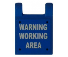 Flag 2 x 2 Square with 'WARNING WORKING AREA' Pattern (Sticker) - Set 8191