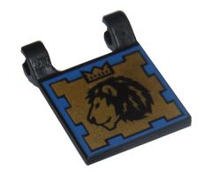 Flag 2 x 2 Square, Dual Pattern, Scorpion and Lion with Crown