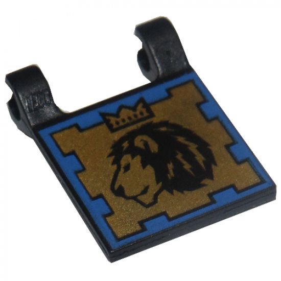 Flag 2 x 2 Square, Dual Pattern, Scorpion and Lion with Crown