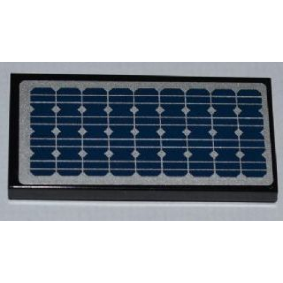 Tile 2 x 4 with Solar Panel Pattern (Sticker) - Set 8403