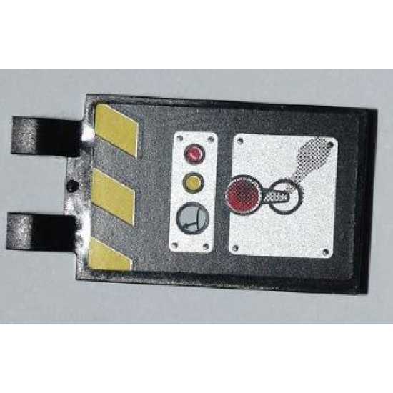 Tile, Modified 2 x 3 with 2 Clips with Joystick and Controls Pattern (Sticker) - Set 8186