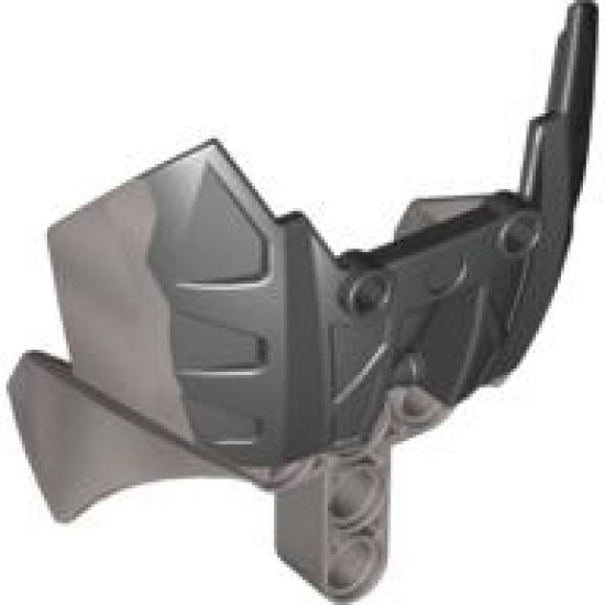 Bionicle Barraki Carapar Chest Cover, Marbled Pearl Light Gray Pattern