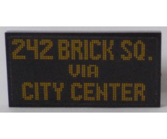 Tile 2 x 4 with '242 BRICK SQ. VIA CITY CENTER' Pattern (Sticker) - Set 60154