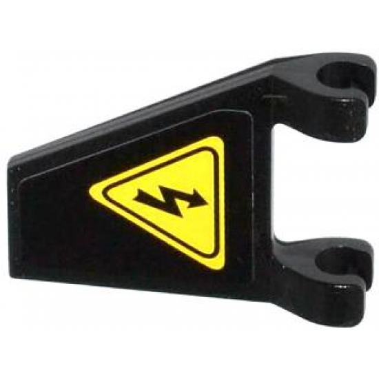 Flag 2 x 2 Trapezoid with Electricity Danger Sign Pattern (Sticker) - Set 70808