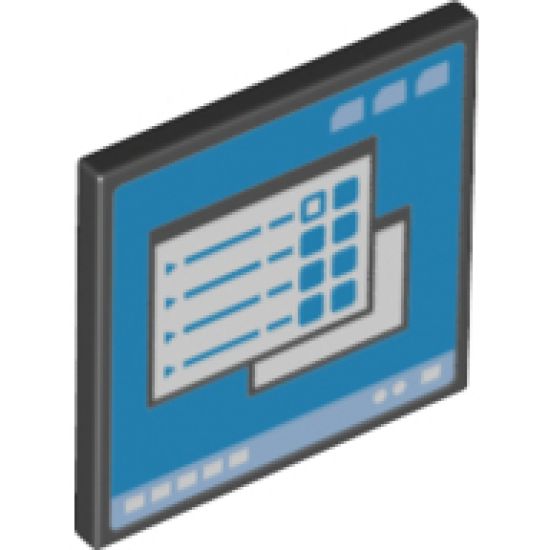 Road Sign 2 x 2 Square with Open O Clip with 2 Open Windows on Computer Screen Pattern
