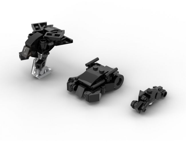 Nolan's batmobile and vehicles microscale