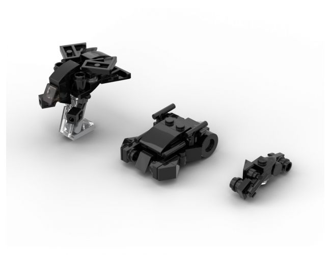 Nolan's batmobile and vehicles microscale