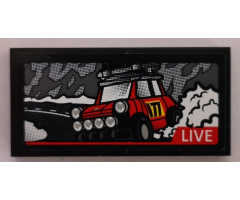 Tile 2 x 4 with 1967 Mini Cooper S Rally and 'LIVE' Pattern (Sticker) - Set 75894