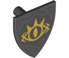 Minifigure, Shield Triangular  with Goblin King Eye Pattern