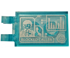 Tile, Modified 2 x 3 with 2 Clips with Graphics, Agent Coulson and 'BLOCKED CALLER' Pattern (Sticker) - Set 76125