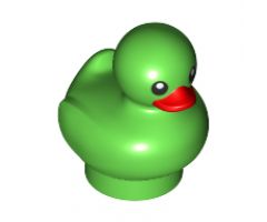 Duckling with Black Eyes and Red Beak Pattern