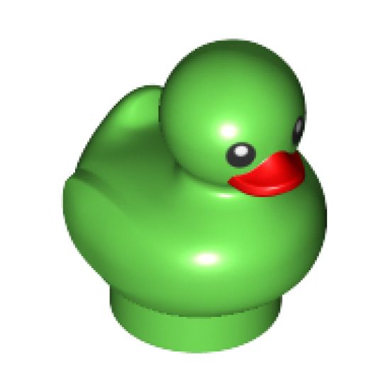 Duckling with Black Eyes and Red Beak Pattern