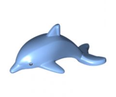 Dolphin, Town, Jumping with Bottom Axle Holder with Black Eyes and White Pupils Pattern
