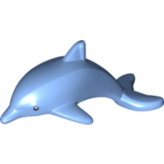 Dolphin, Town, Jumping with Bottom Axle Holder with Black Eyes and White Pupils Pattern