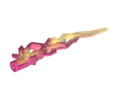 Hero Factory Weapon Accessory - Flame/Lightning Bolt with Axle Hole with Marbled Trans-Yellow Pattern