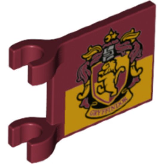 Flag 2 x 2 Square with Gryffindor House Crest Pattern