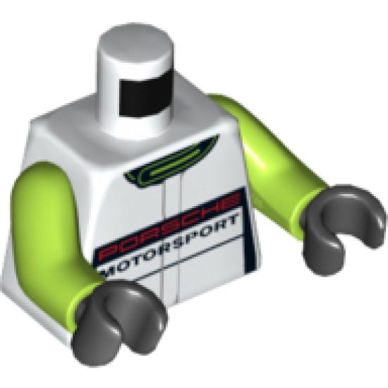 Torso Speed Champions with Porsche Motorsport Pattern / Lime Arms / Black Hands