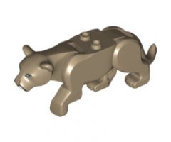 Cat, Large (Mountain Lion) with White Muzzle, Medium Azure Eyes and Nougat Nose Pattern