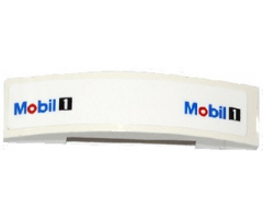 Slope, Curved 4 x 1 Double with 'Mobil 1' on Both Ends Pattern (Sticker) - Set 75912