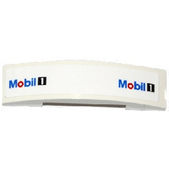 Slope, Curved 4 x 1 Double with 'Mobil 1' on Both Ends Pattern (Sticker) - Set 75912