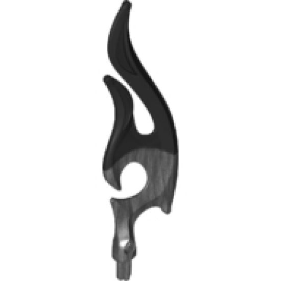 Energy Effect Wave Rounded Double with Axle (Flame) with Marbled Black Pattern