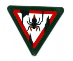 Road Sign 2 x 2 Triangle with Clip with Spider and Dirt Stains Pattern (Sticker) - Set 70604