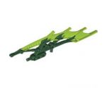 Bionicle Weapon Shield Half Ribbed Narrow with Marbled Lime Edge Pattern