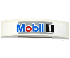 Slope, Curved 4 x 1 Double with 'Mobil 1' Pattern (Sticker) - Set 75912
