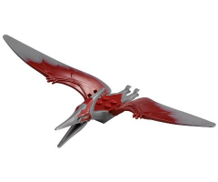 Animal, Dinosaur Pteranodon with Dark Red Back and Large Curved Nostrils