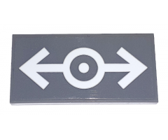 Tile 2 x 4 with Train Logo White Pattern (Sticker) - Set 60198