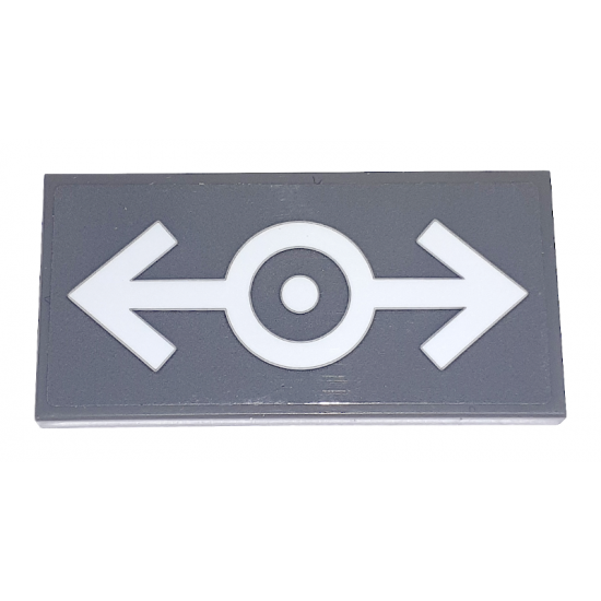Tile 2 x 4 with Train Logo White Pattern (Sticker) - Set 60198