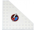 Wedge, Plate 10 x 10 Cut Corner with no Studs in Center with Space Shuttle Logo Pattern Model Right Side (Sticker) - Set 60080