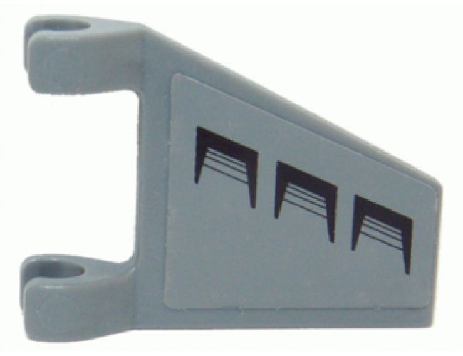 Flag 2 x 2 Trapezoid with 3 Black Vent Holes Pattern, Model Right (Sticker) - Set 8057