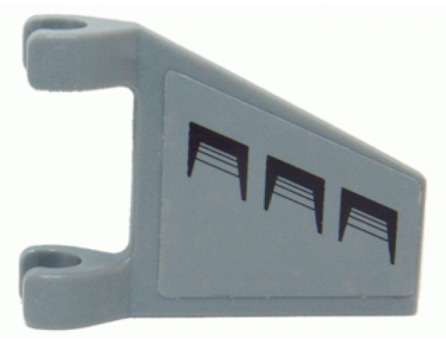 Flag 2 x 2 Trapezoid with 3 Black Vent Holes Pattern, Model Right (Sticker) - Set 8057