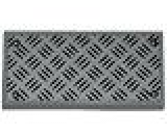 Tile 2 x 4 with Tread Plate and 4 Silver and White Rivets Pattern (Sticker) - Sets 4205 / 4430 / 60004